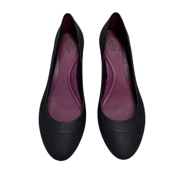 Crocs Lina Wedges Shoes Pump Black Dual Comfort Wedge Heel Women’s Size 10 - Picture 2 of 7